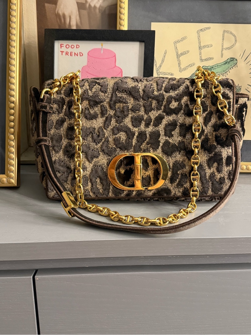 Christian Dior Leopard Caro Shoulder Bag - Picture 3 of 15